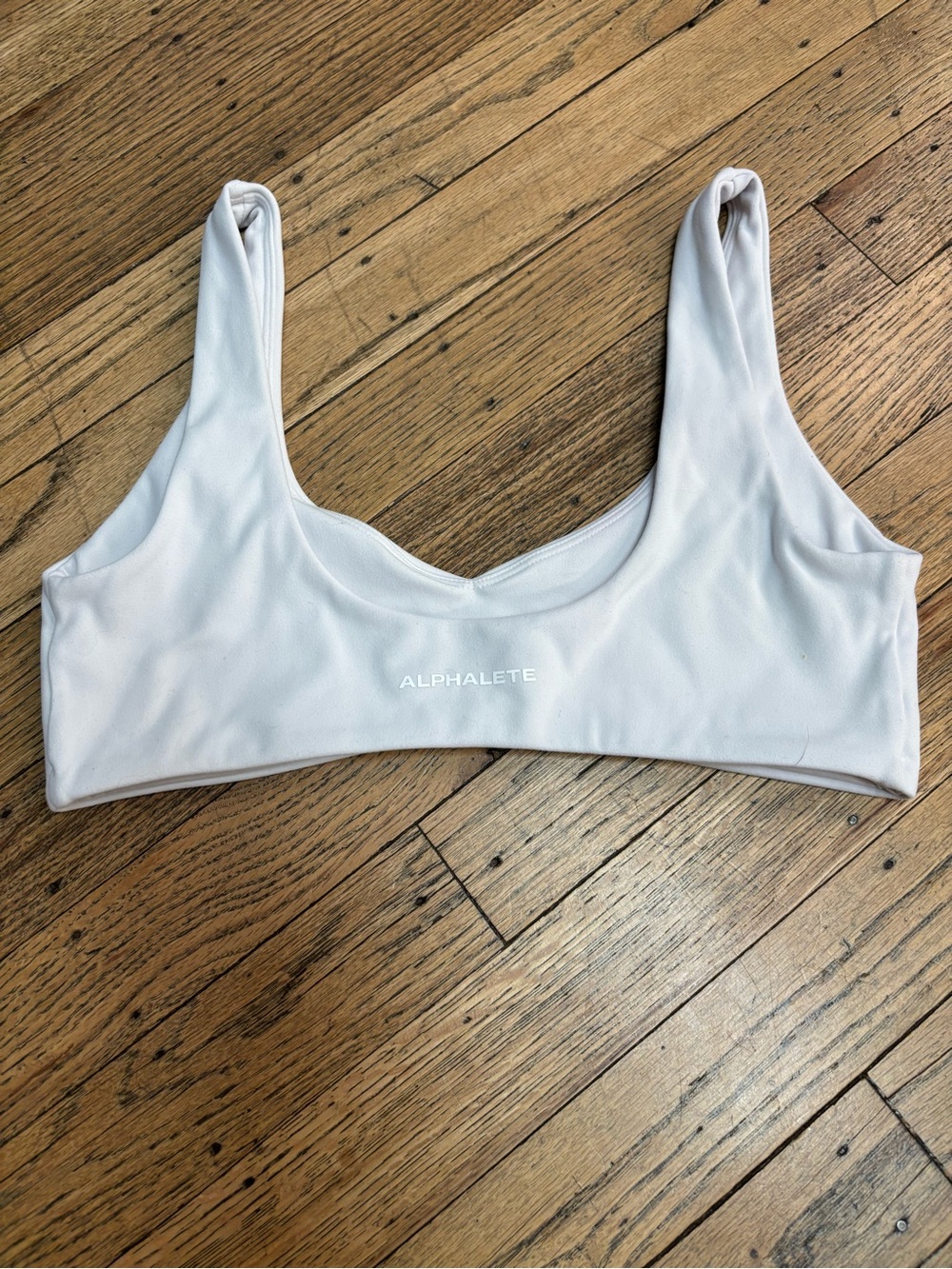 Alphalete light Gray Scoop-Style Light Sports Bra